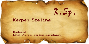 Kerpen Szelina névjegykártya